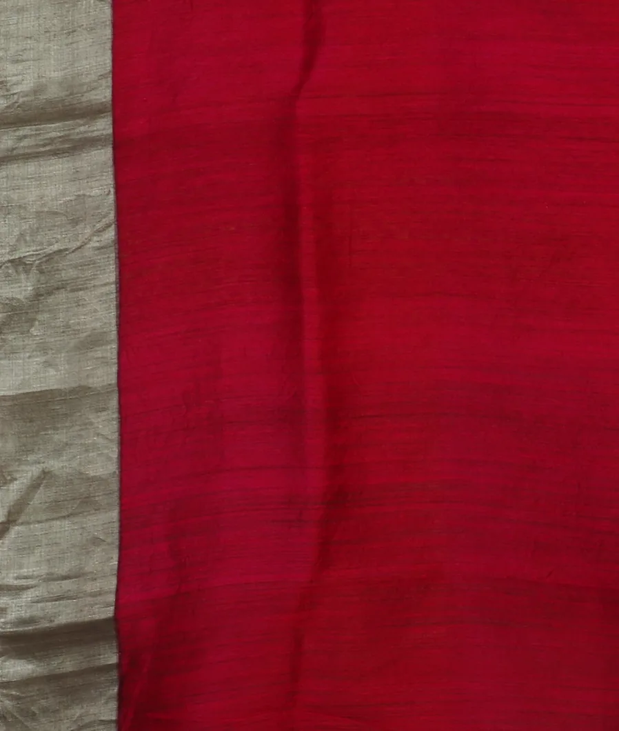 Yellow Tussar Printed Saree T4161793