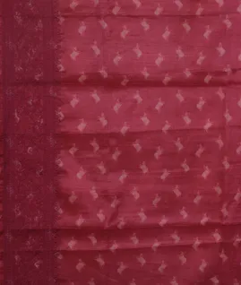 Reddish Pink Tussar Printed Saree T3806933
