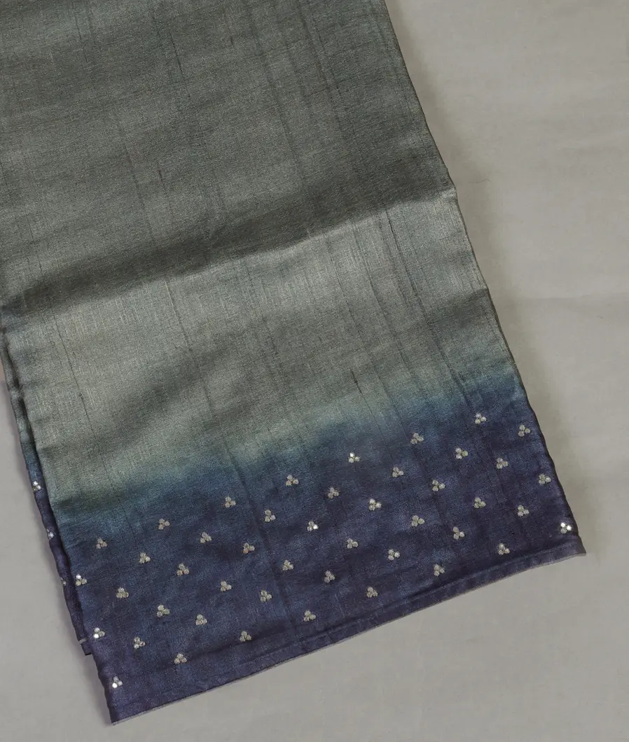 Grey Tussar Embroidery Saree T465472-image