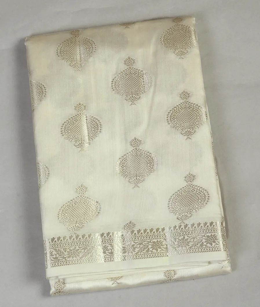 White Chaniya Silk Saree T460673-image