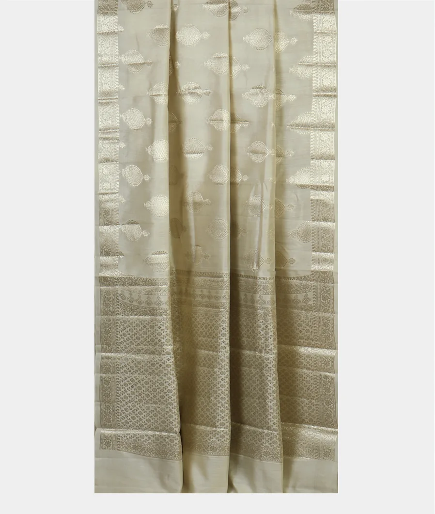 White Chaniya Silk Saree T4606732