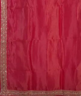 Pink Kora Tissue Organza Embroidery Saree T4594834