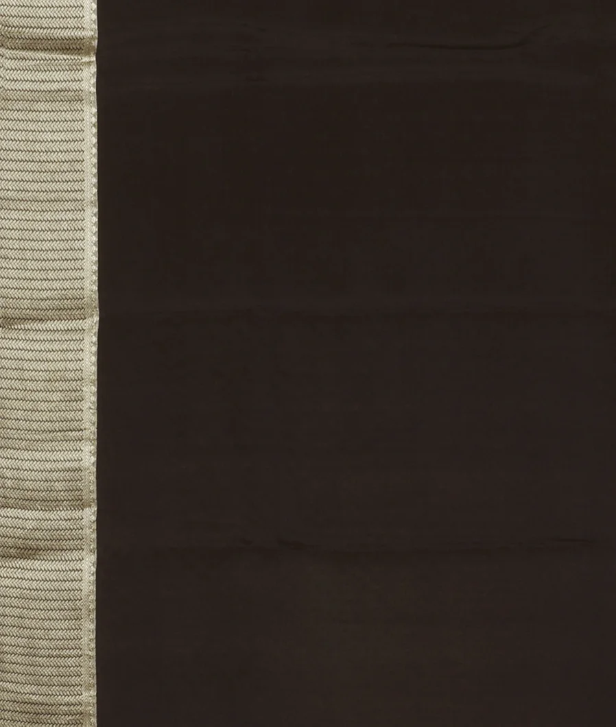 Black Crepe Silk Saree T4618083