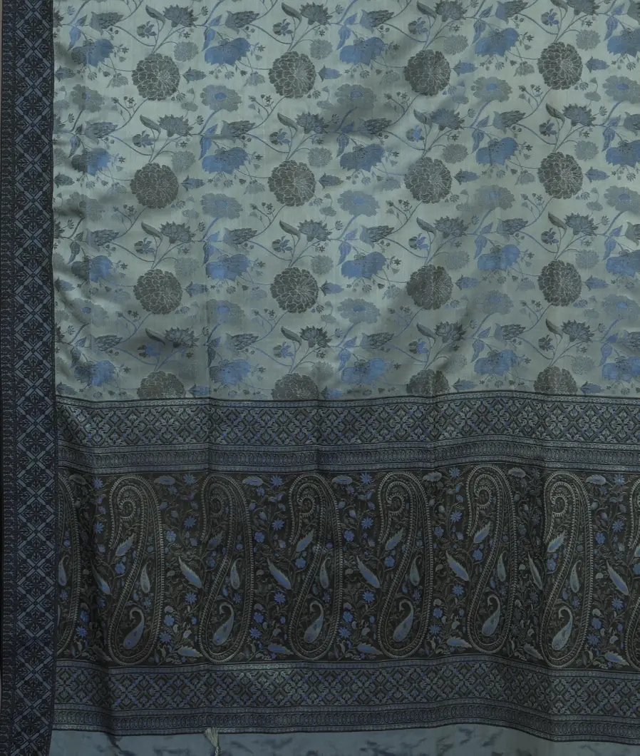 Grey Soft Silk Saree  T4213964
