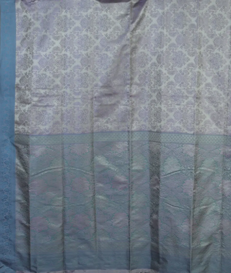 Bluish Grey  Soft Silk Saree  T4649004