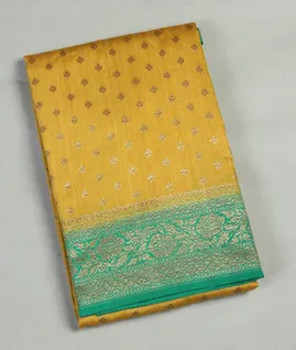 Yellow Banaras Tussar Saree T4664691