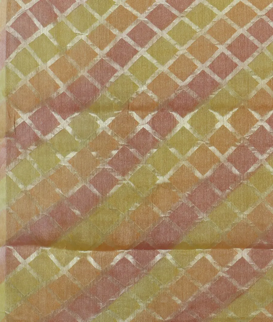 Peach Tissue Georgette  Silk Saree T3403973