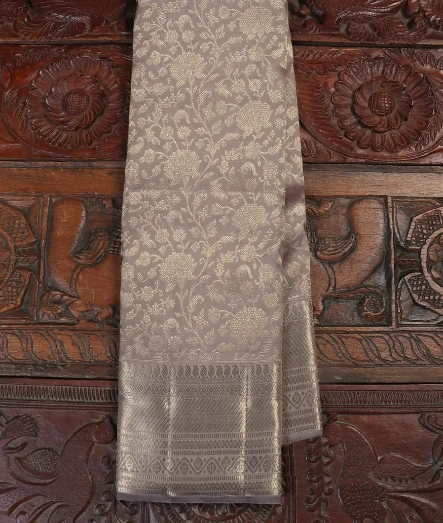 Grey Handwoven Kanjivaram Silk Saree T452481-image