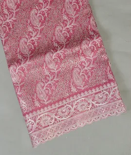 Pink Kora Organza Embroidery Saree T4548091