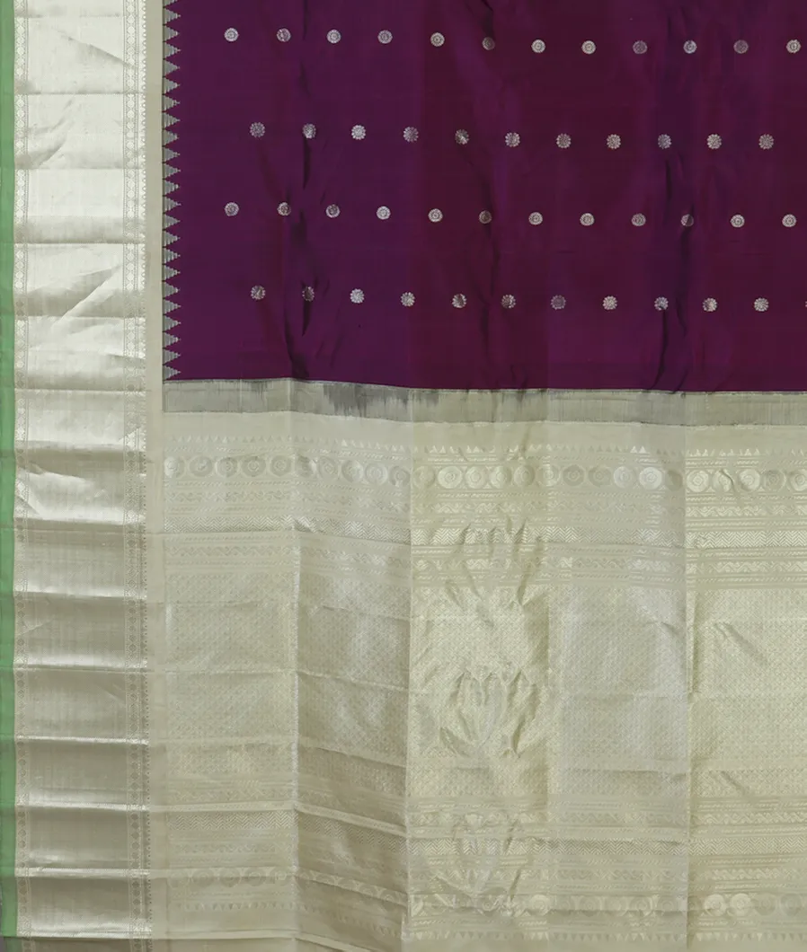 Purple Gadwal Silk Saree T4644384