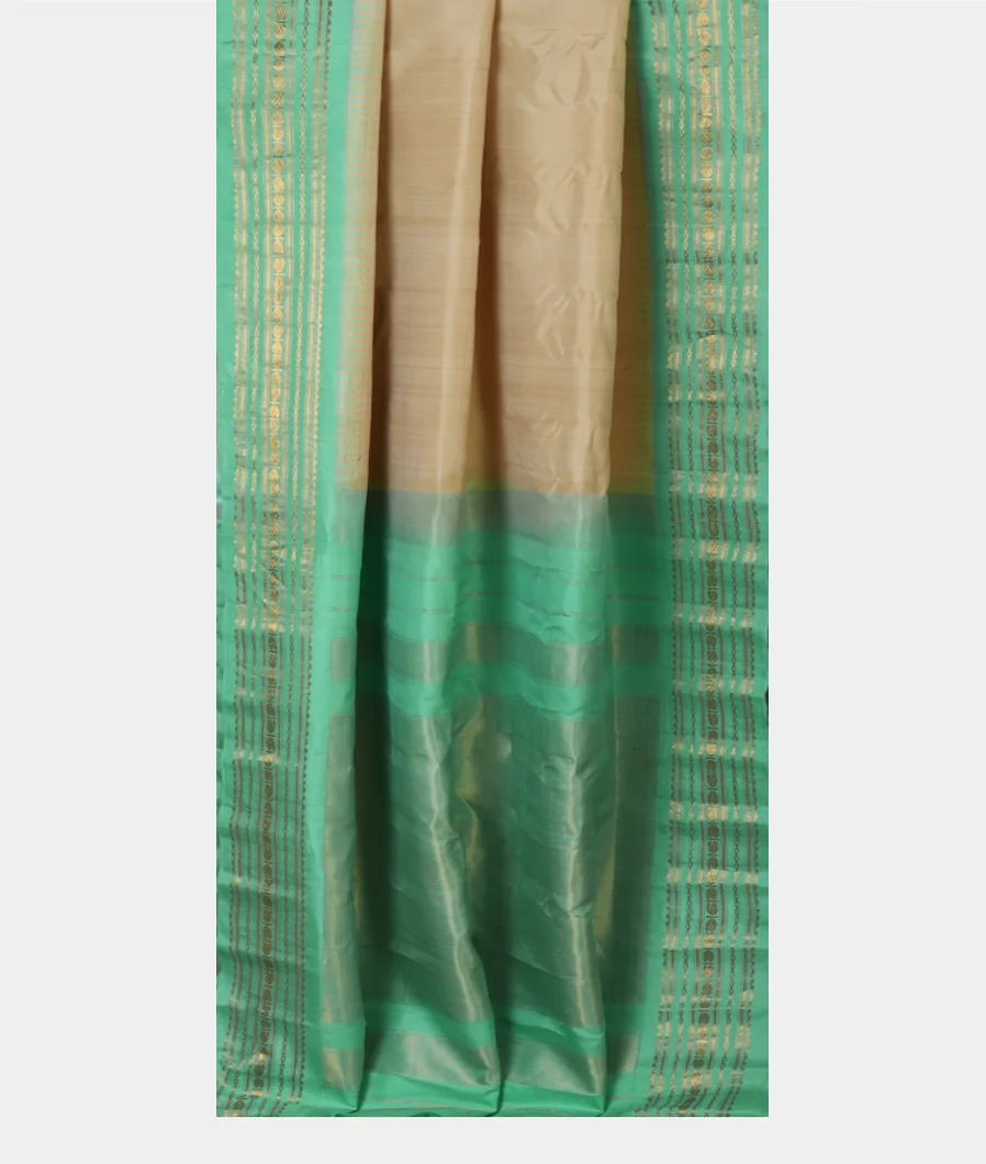 Beige Gadwal Silk Saree T4655562