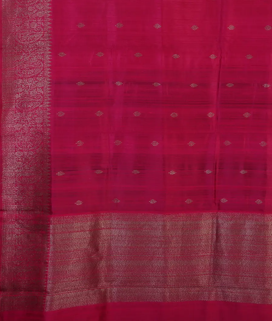 Magenta Banaras Tussar Saree T4246954