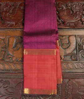 Purple Handwoven Kanjivaram Silk Saree T4662251