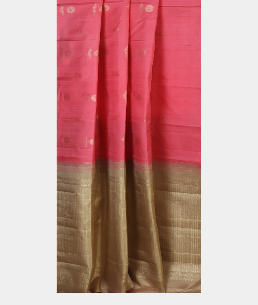 Pink Handwoven Kanjivaram Silk Saree T4653242