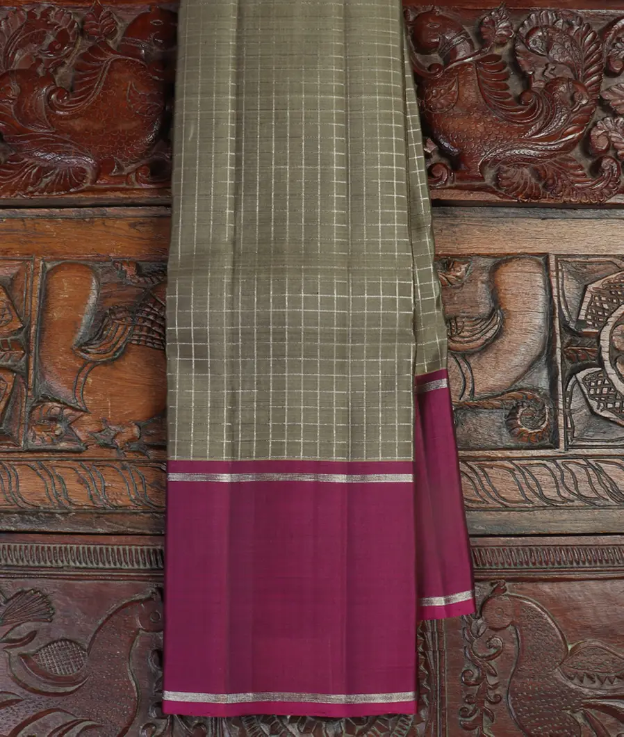 Grey Handwoven Kanjivaram Silk Saree T465607-image