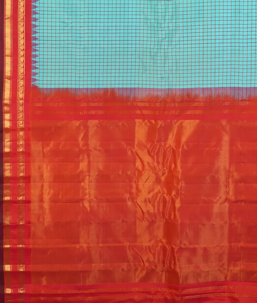 Light Blue Gadwal Silk Saree T4655554