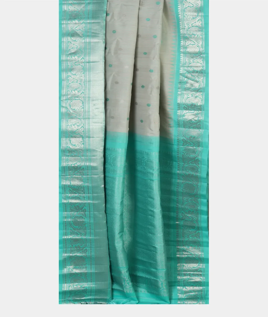 Light Grey Gadwal Silk Saree T4655932