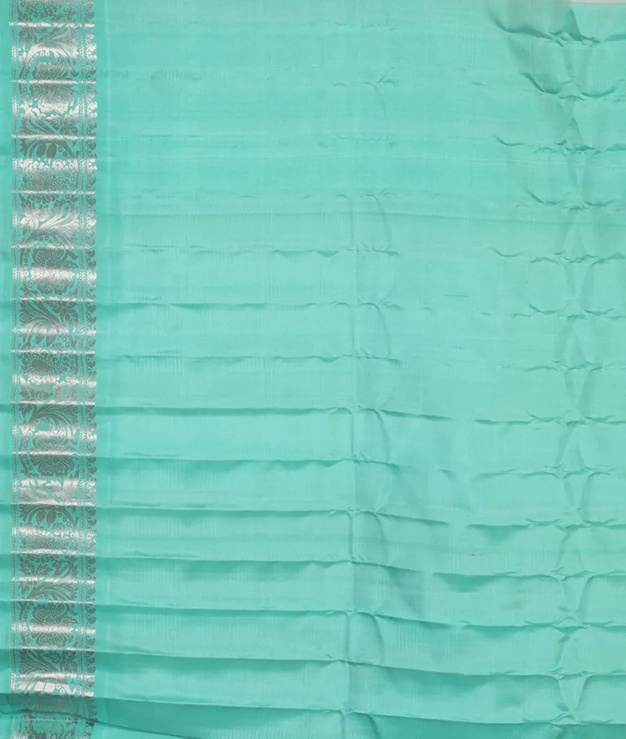 Light Grey Gadwal Silk Saree T4655933