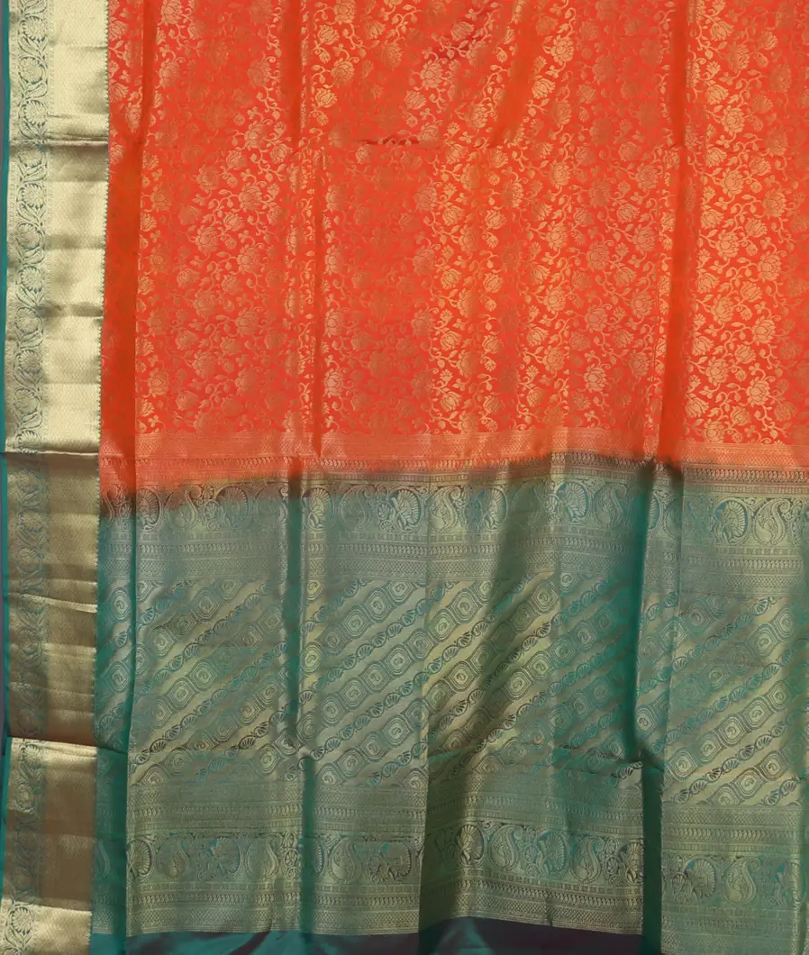 Orange Soft Silk Saree T3858844