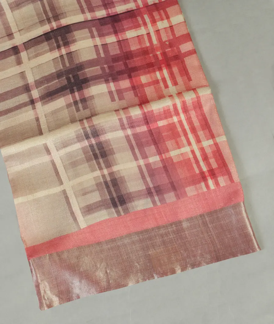 Multicolour Tussar Printed Saree T454733-image