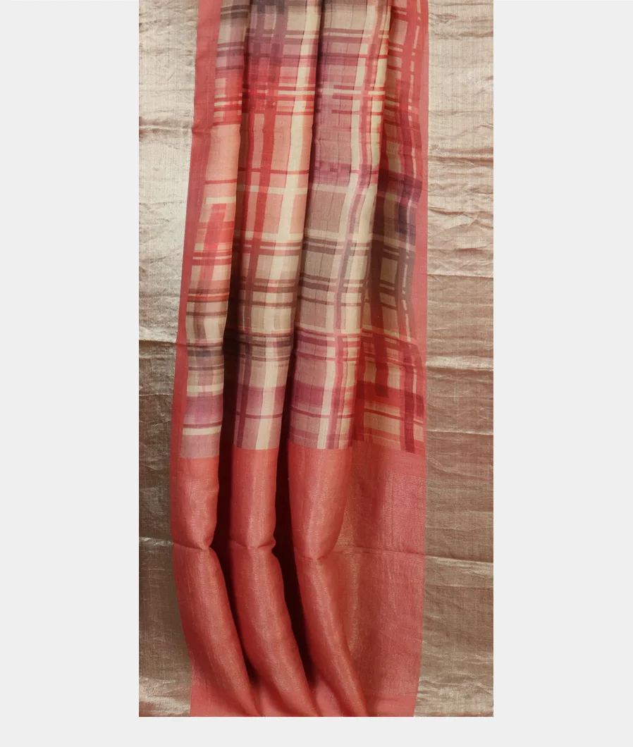 Multicolour Tussar Printed Saree T4547332