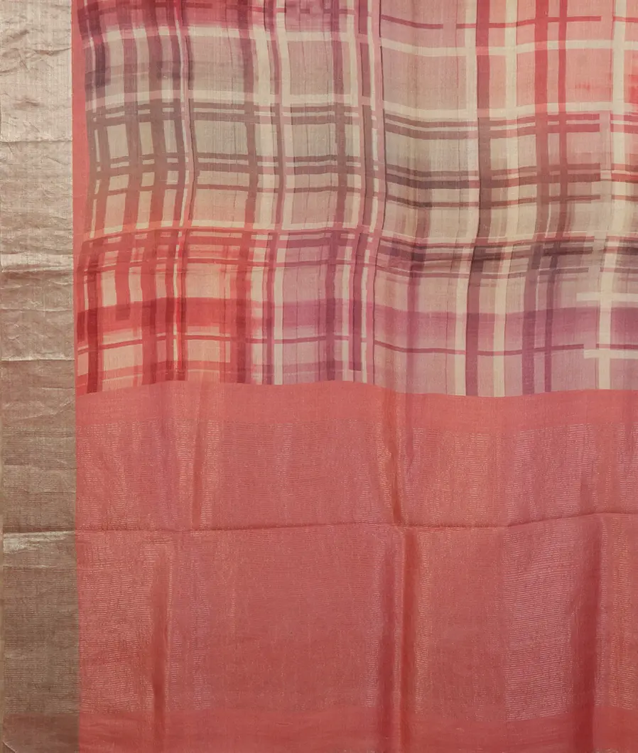 Multicolour Tussar Printed Saree T4547334