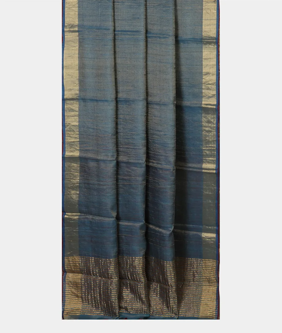 Blue Woven Tissue Tussar Saree T4672972