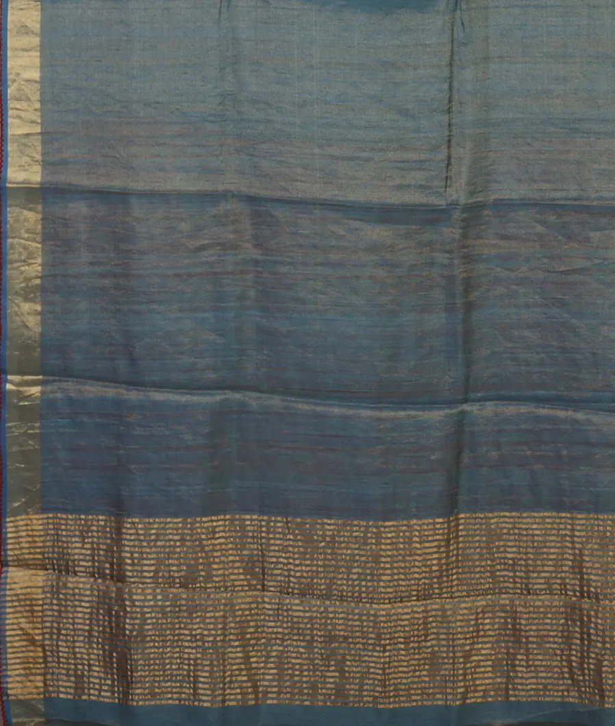 Blue Woven Tissue Tussar Saree T4672974