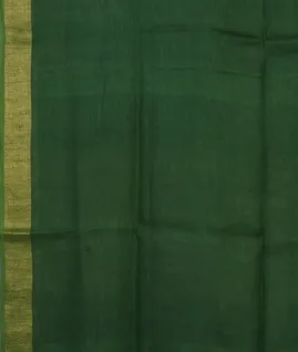 Green Handwoven Linen Saree T3298713
