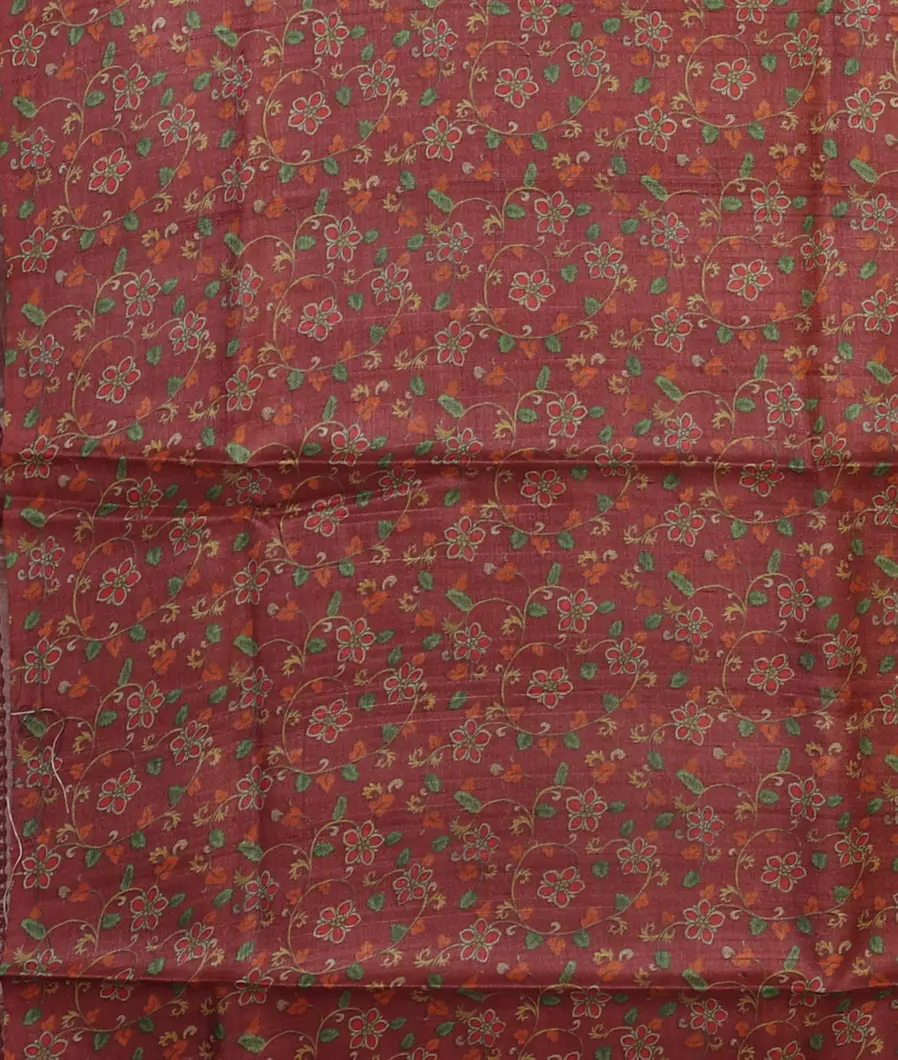 Blue Tussar Printed Saree T4671923