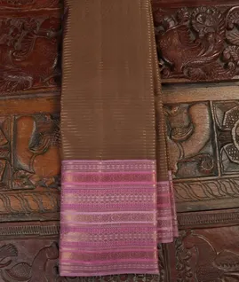 Brown Handwoven Kanjivaram Silk Saree T4563131