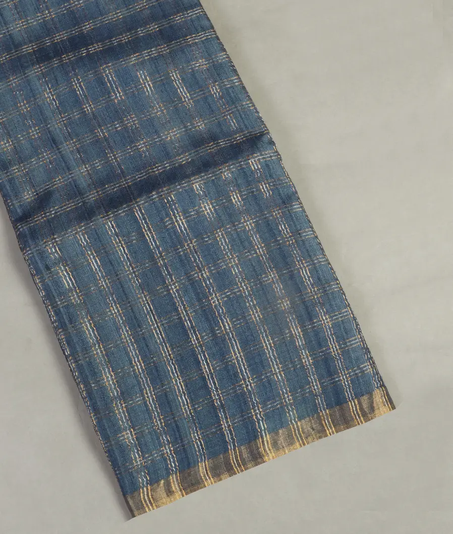 Blue Woven Tussar Saree T461733-image