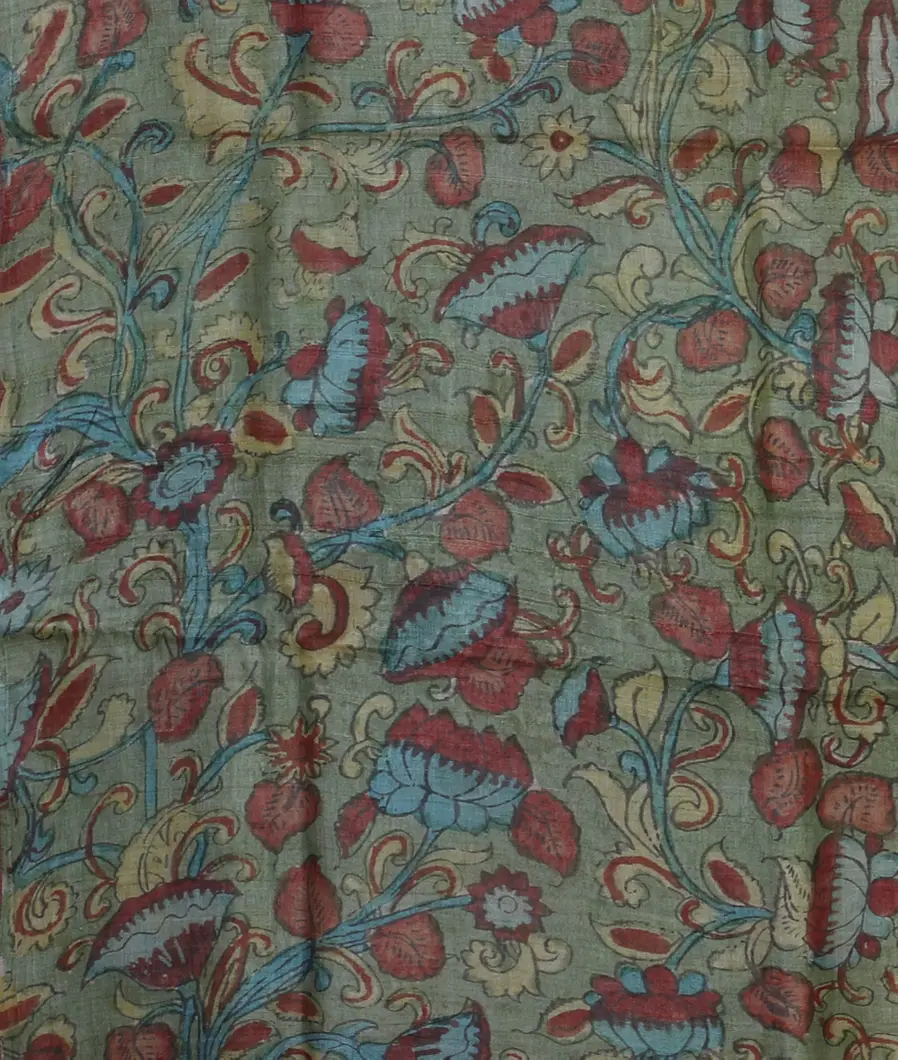 Brown Tissue Tussar Embroidery Saree T4672643