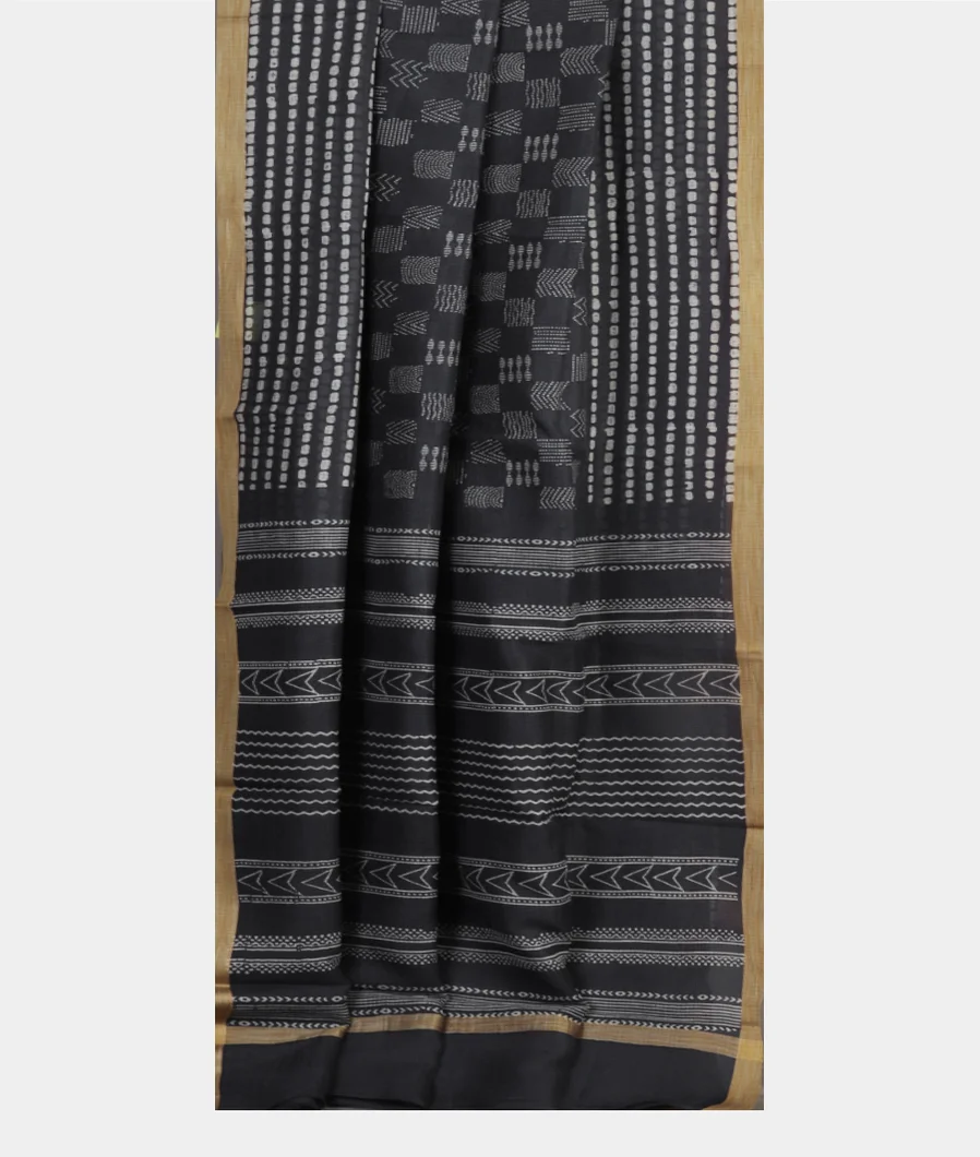 Black Kota Cotton Saree T4479632