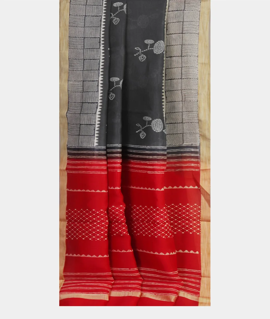 Grey Kota Cotton Saree  T4680672