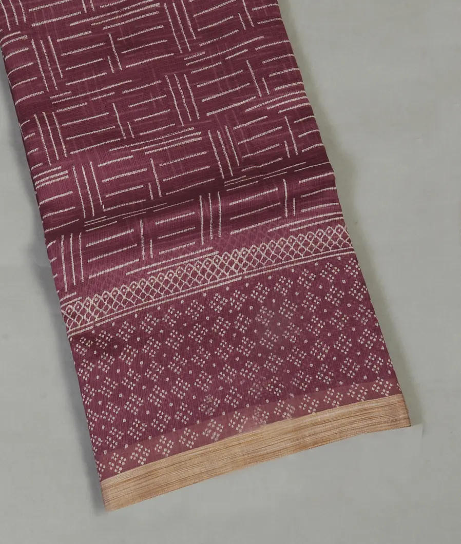 Purple Kota Cotton Saree T468055-image