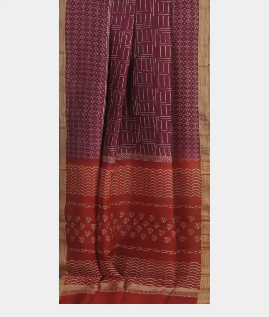 Purple  Kota Cotton Saree T4680552