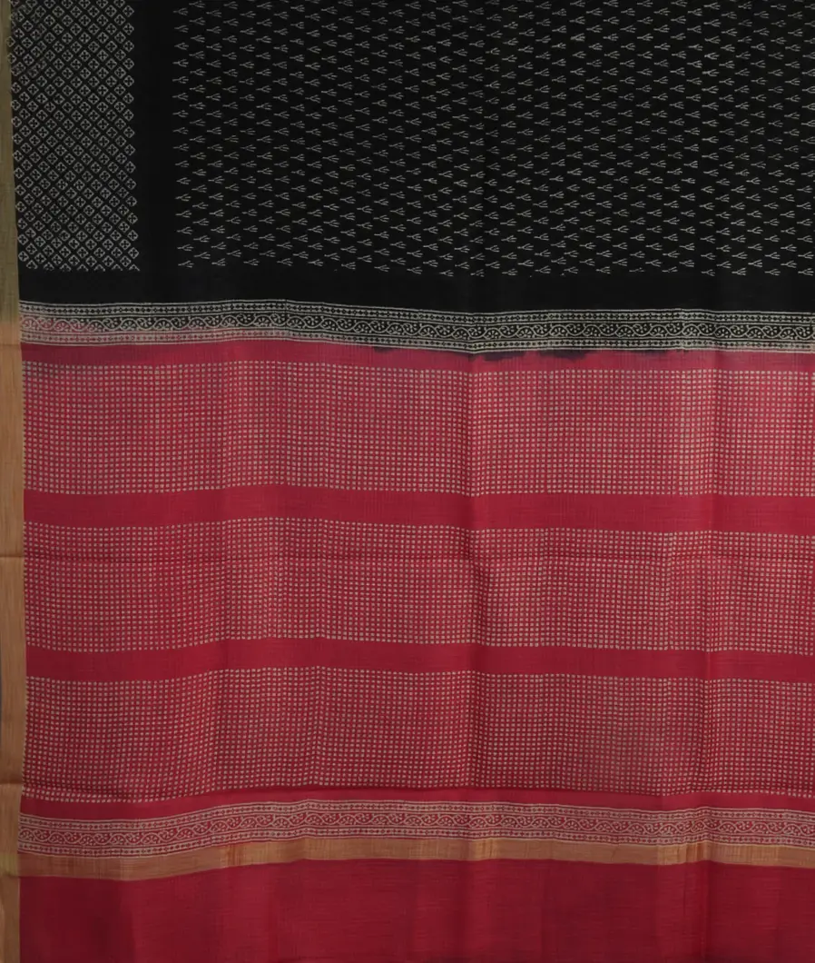 Black Kota Cotton Saree T4680454