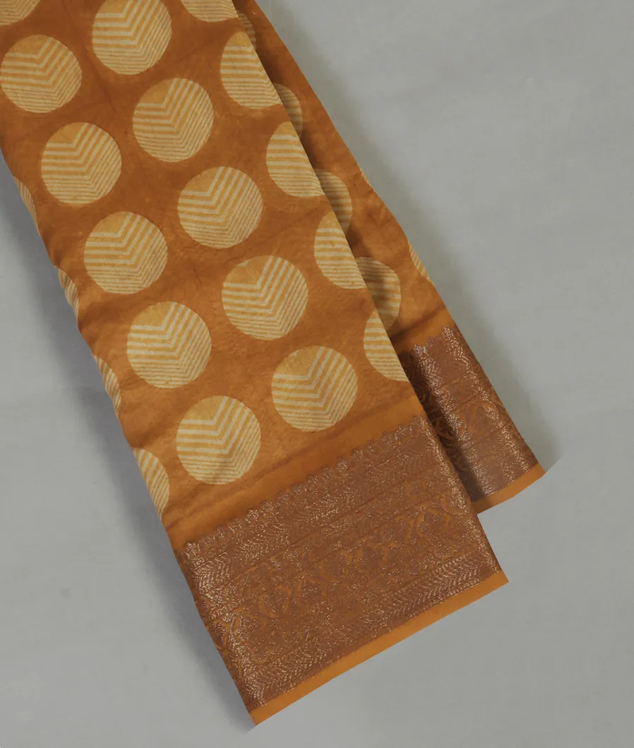 Yellow Soft Printed Cotton Saree T468235-image