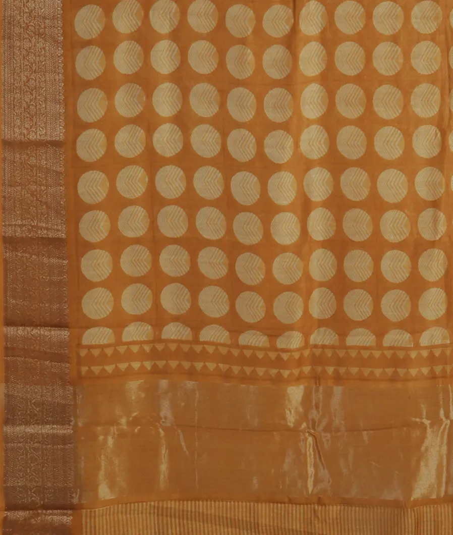 Yellow Soft Printed Cotton Saree T4682354