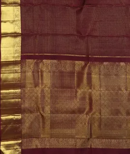 Brown Handwoven Kanjivaram Silk Saree T4657814