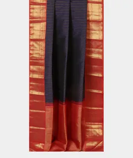 Midnight Blue Handwoven Kanjivaram Silk Saree T4652512