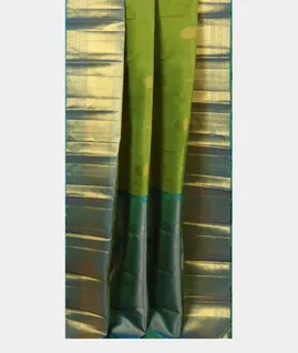 Yellowish Green Handwoven Kanjivaram Silk Saree T4661312