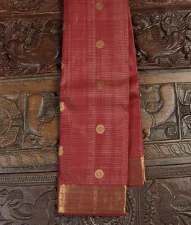 Red Handwoven Kanjivaram Silk Saree T4656931