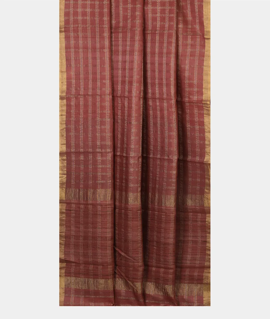 Pink Woven Tussar Saree T4617252