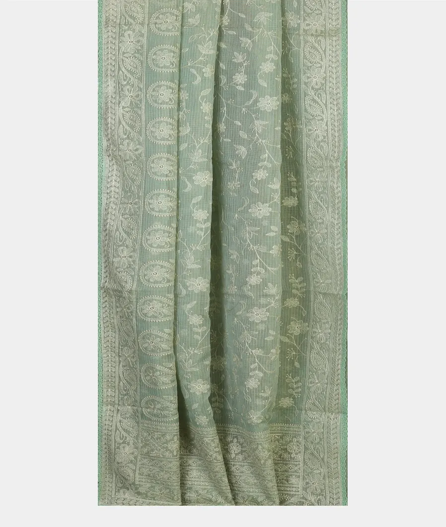 Green Silk Kota Embroidery Saree T4677182