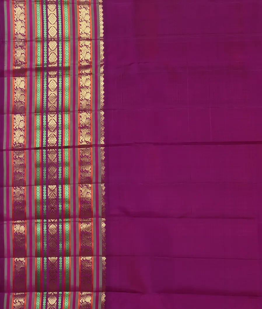 Orange And Pink Handwoven Kanjivaram Silk Saree T4686613