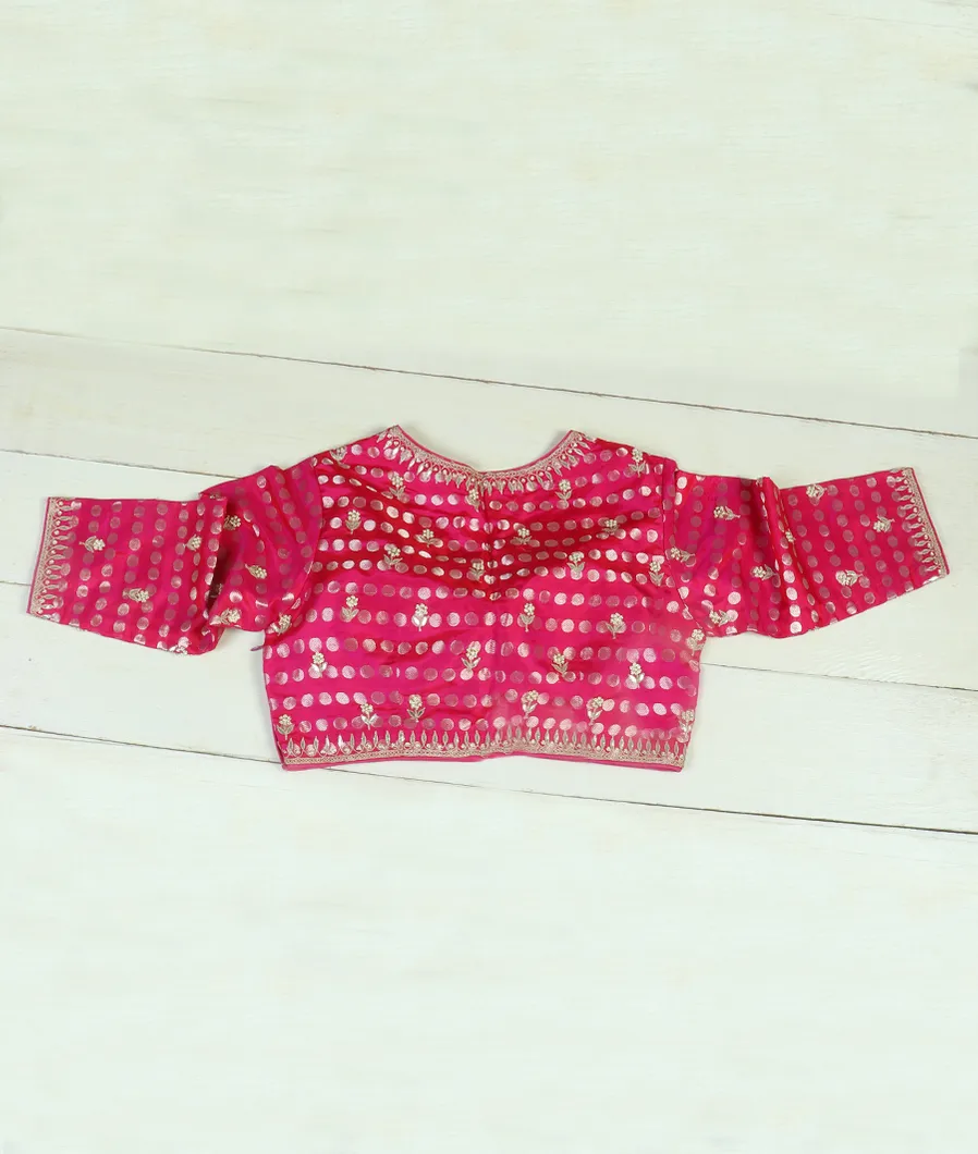 Magenta Handwoven Kanjivaram Silk Blouse T700972