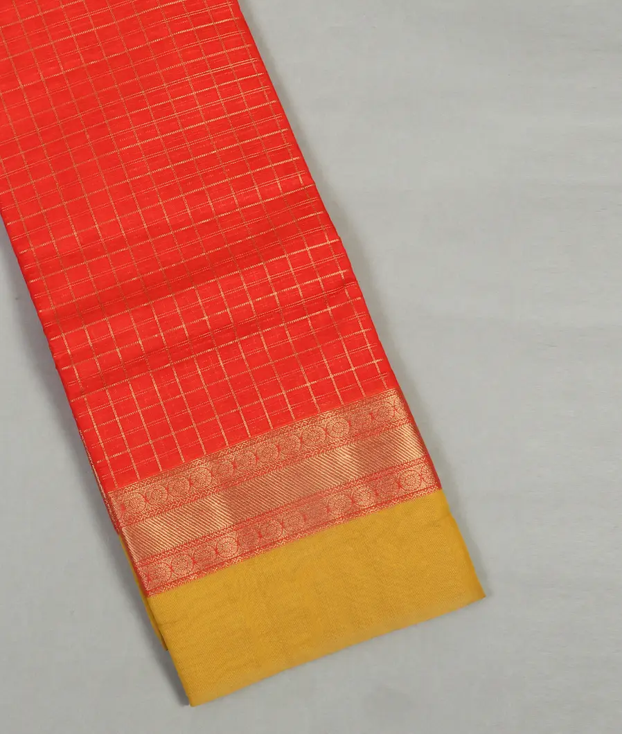 Red Silk Cotton Saree T469727-image