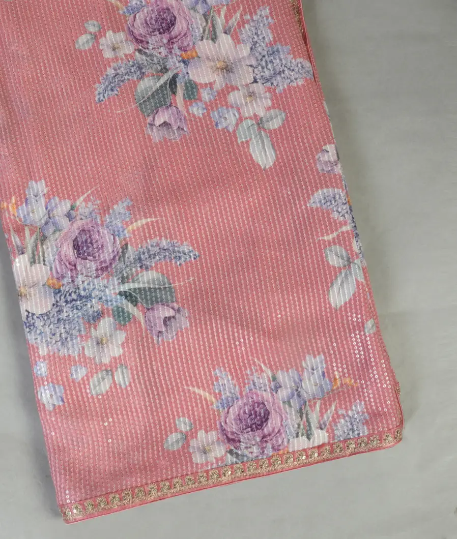 Pink Georgette Silk Embroidery Saree T451716-image